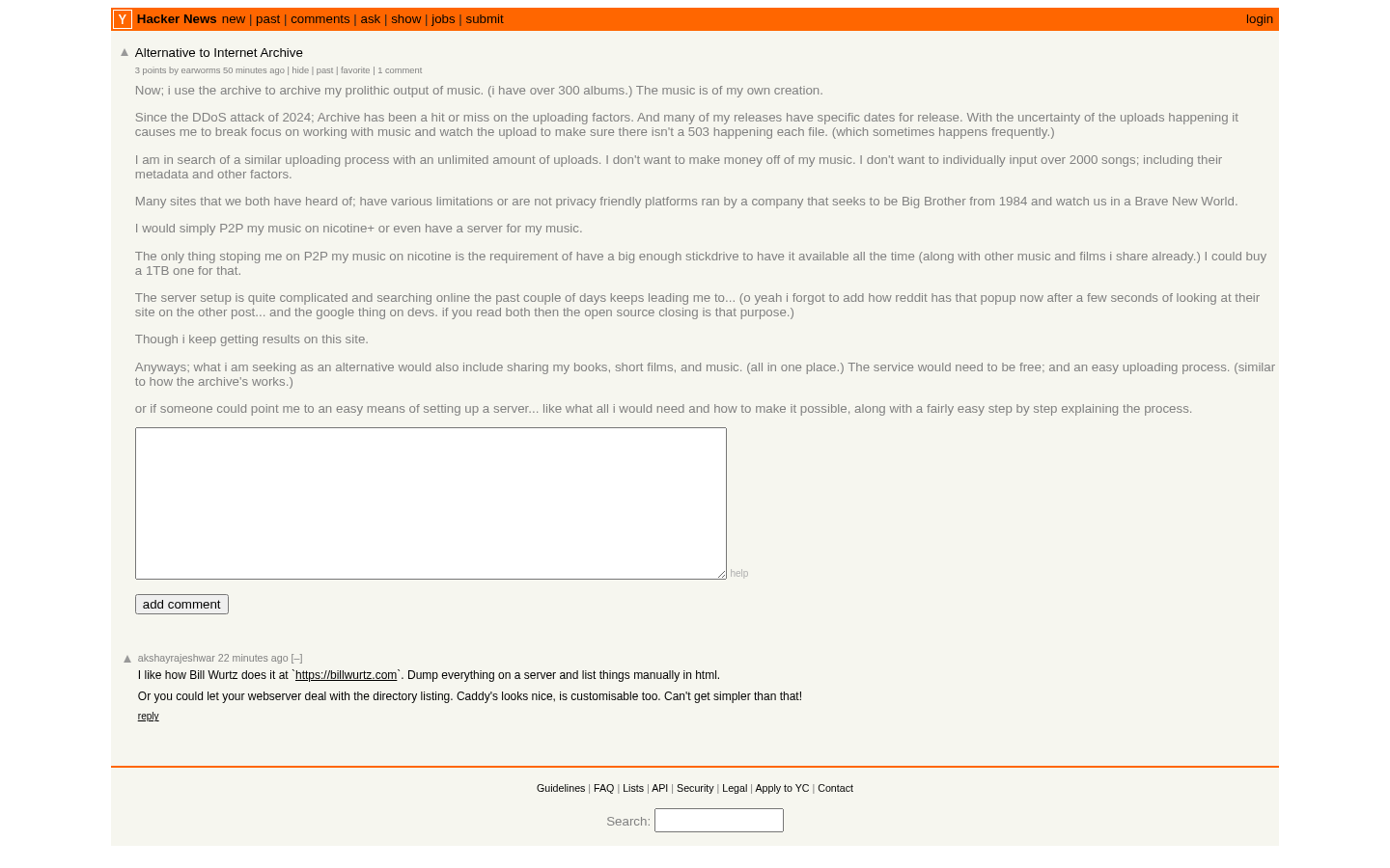 Own capture taken for “Self-Hosting a Web Archive on DigitalOcean: Droplets, Spaces and Managed PostgreSQL Compared”