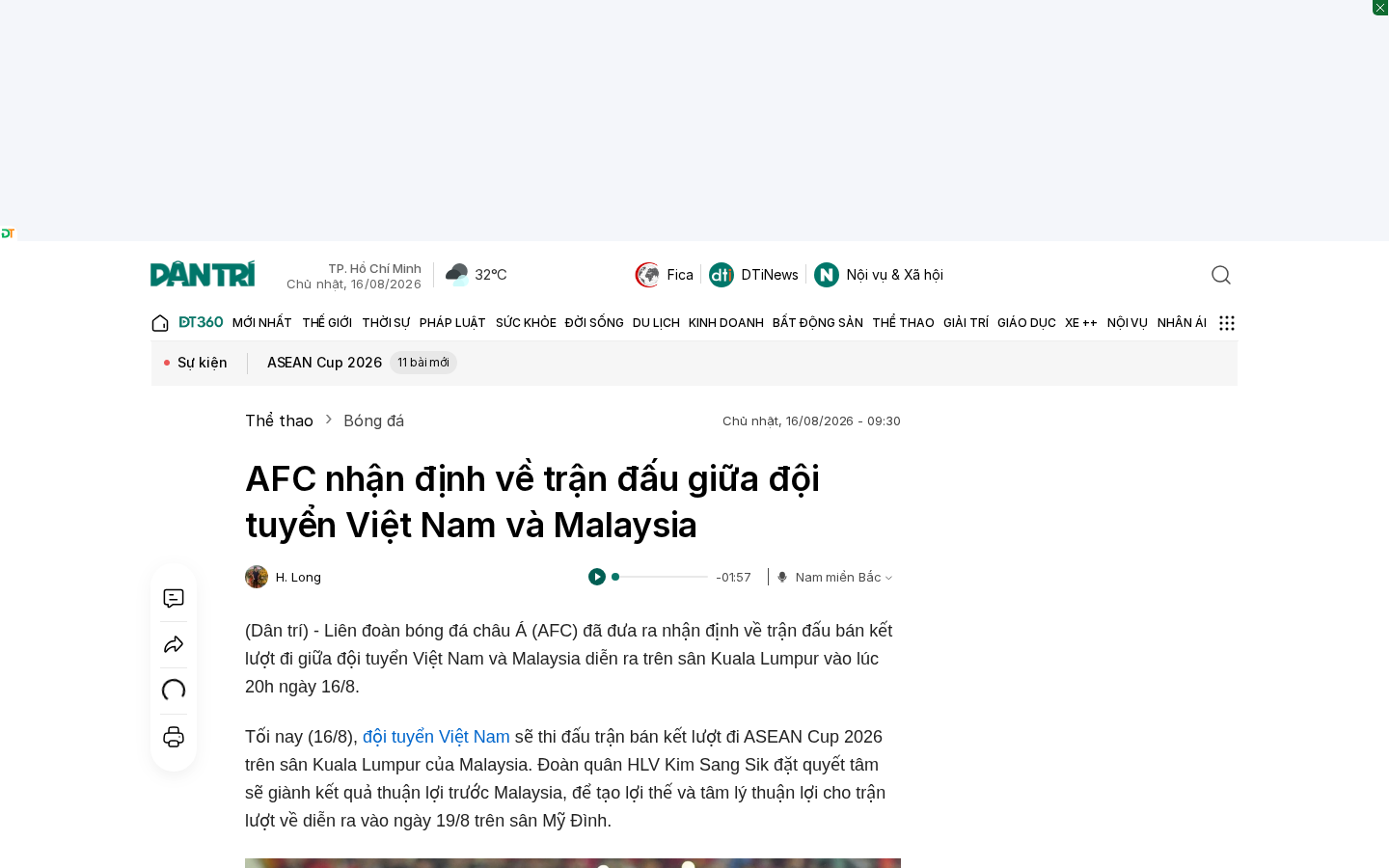 Own capture taken for “AFC nhận định trận bán kết Việt Nam - Malaysia”