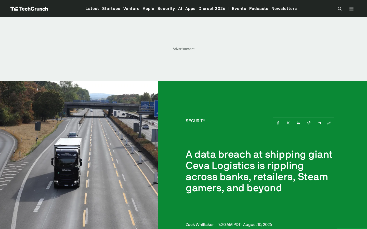 Own capture taken for “Choosing a Data Platform After the Ceva Logistics Breach: A Buying Checklist”