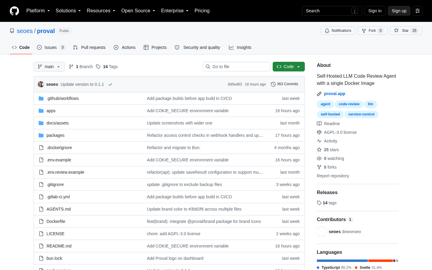 Own capture taken for “Proval Self-Hosted Code Review: What to Check First”