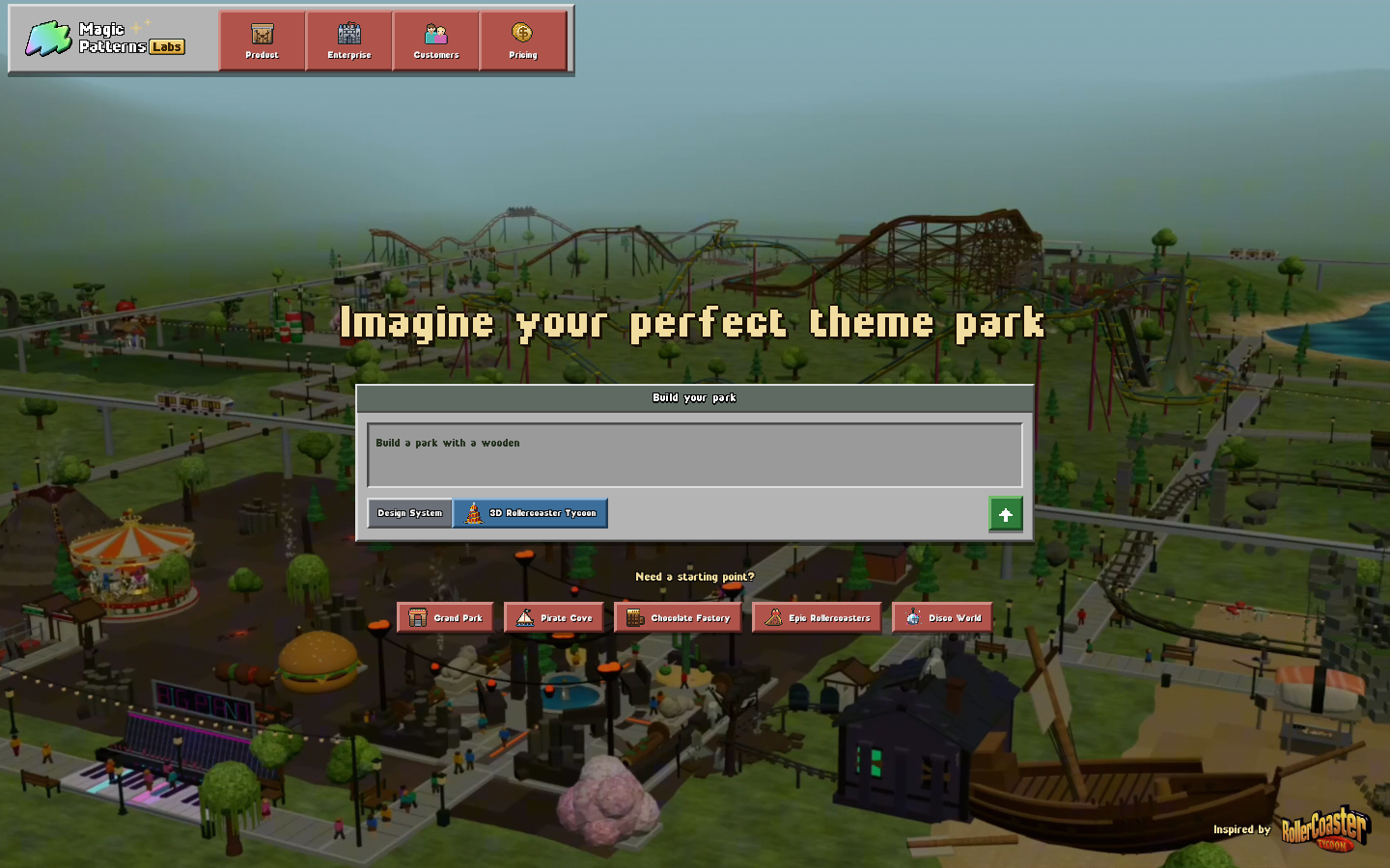 Own capture taken for “Show HN Build Your Own Theme Park, Explained”