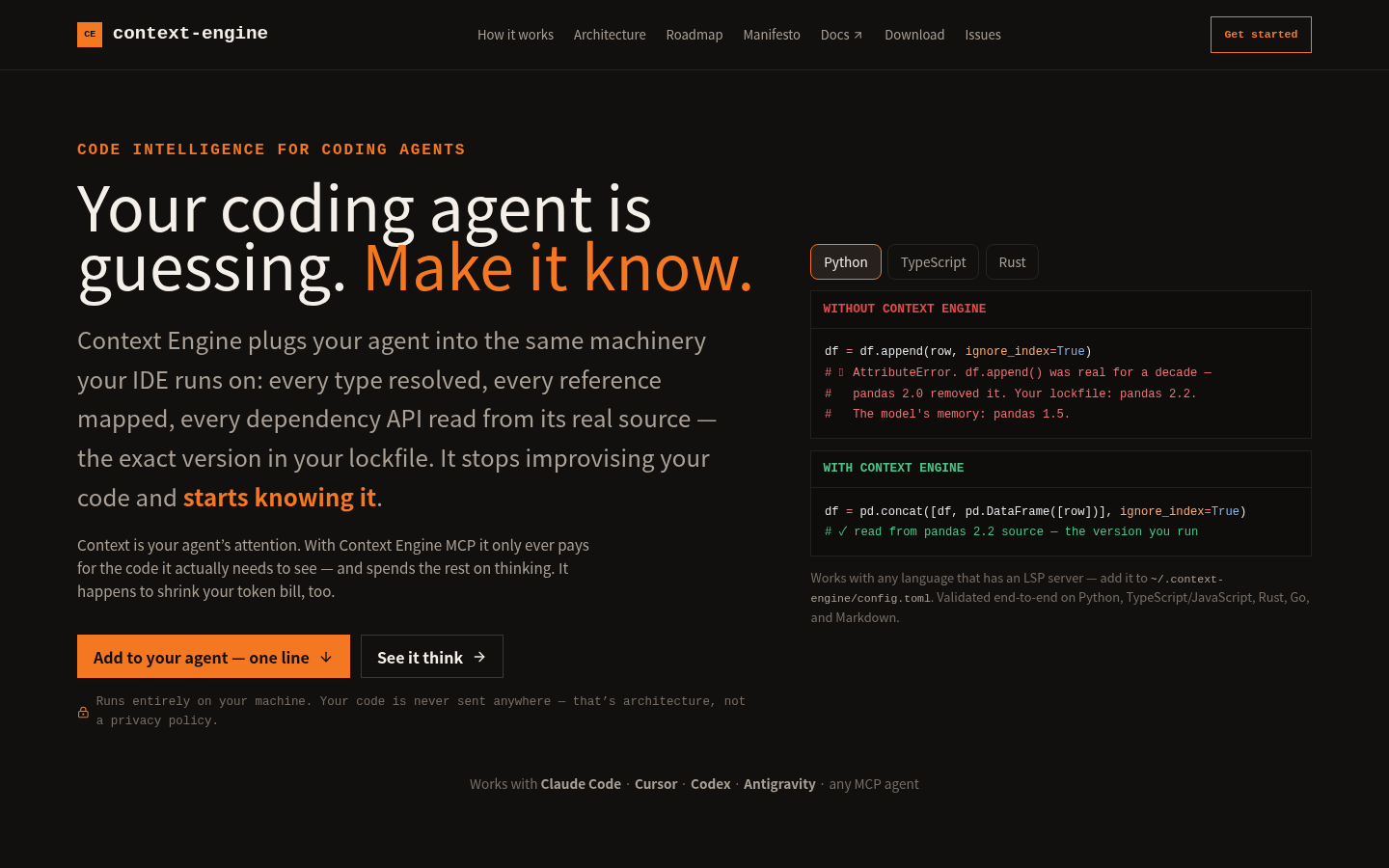 Capture taken while checking “Context Engine: A Headless IDE for AI Coding Agents”