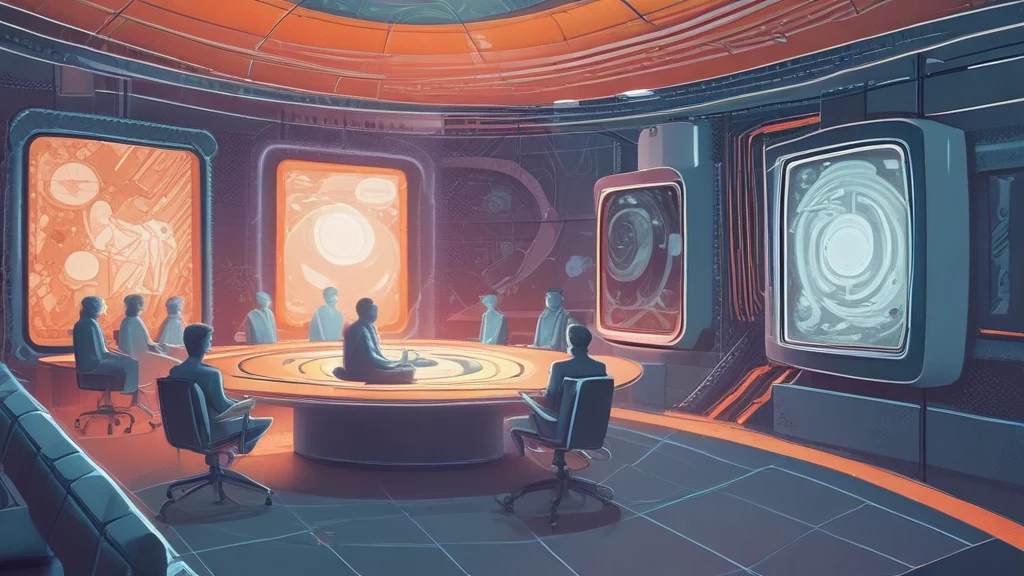 Generated illustration for “ISRO Names AI and Quantum Tech as Priorities for Future Satellites” — not a photograph of the event