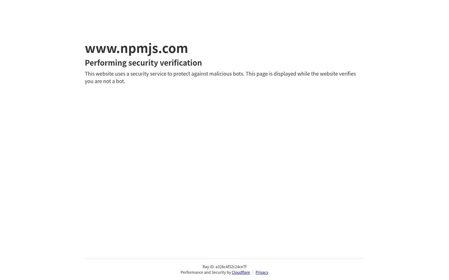 Own capture taken for “PromoteOps MCP for CloudFormation Stacks: What the npm Listing Confirms”
