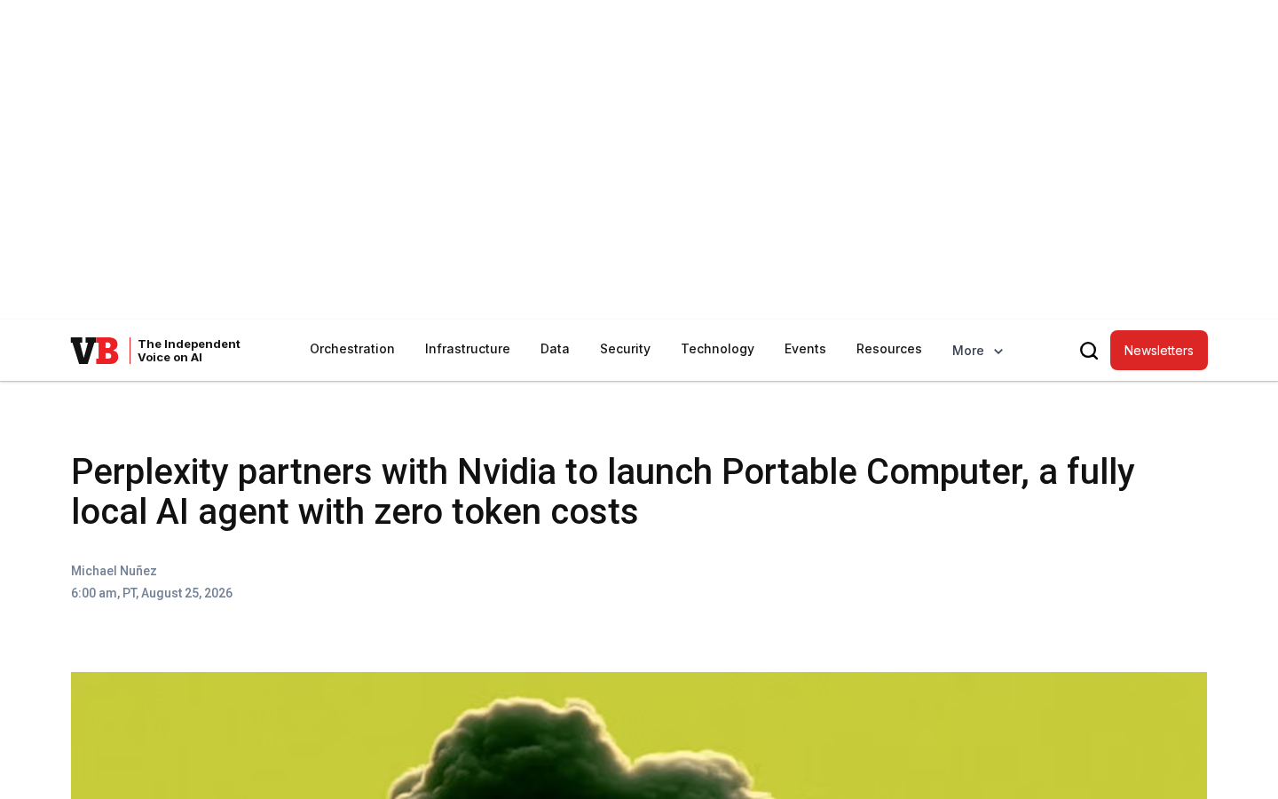 Own capture taken for “Perplexity Partners With Nvidia on a Local AI Agent”