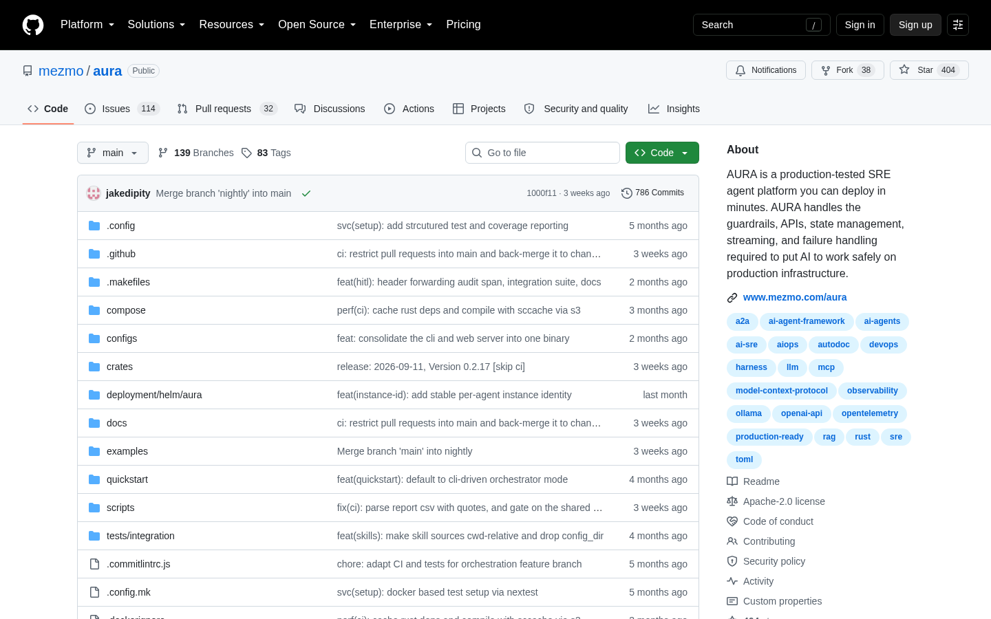 Capture taken while checking “Show HN Aura: Rust Incident-Response Agent Explained”