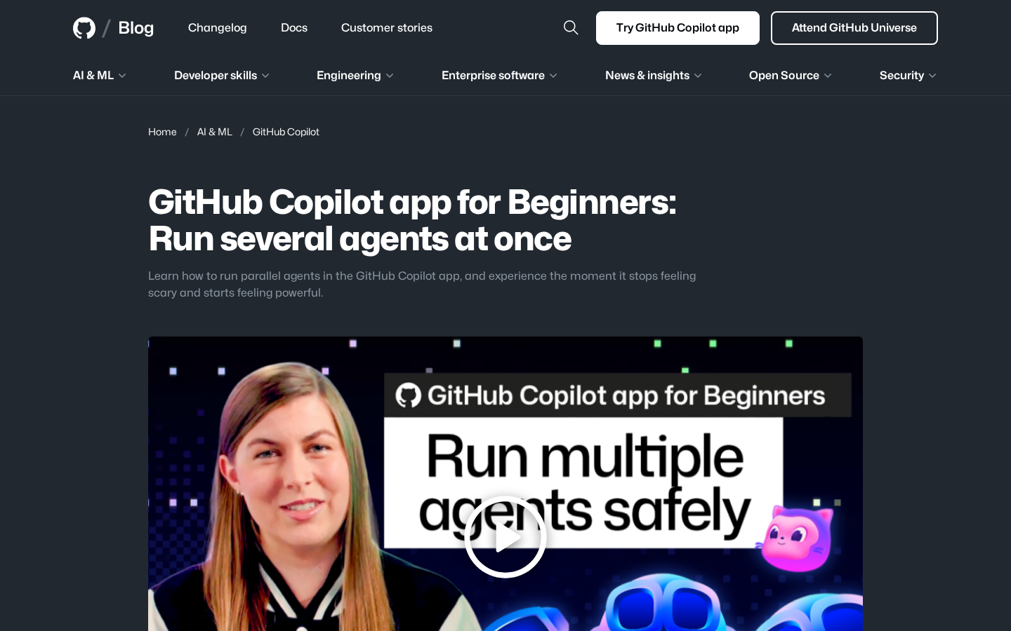 Capture taken while checking “GitHub Copilot App Adds Parallel AI Agents: What Changed and Who It's For”